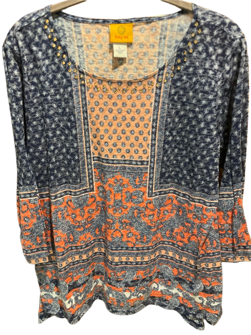154. WOMENS RUBY RD. L DETAIL TOP